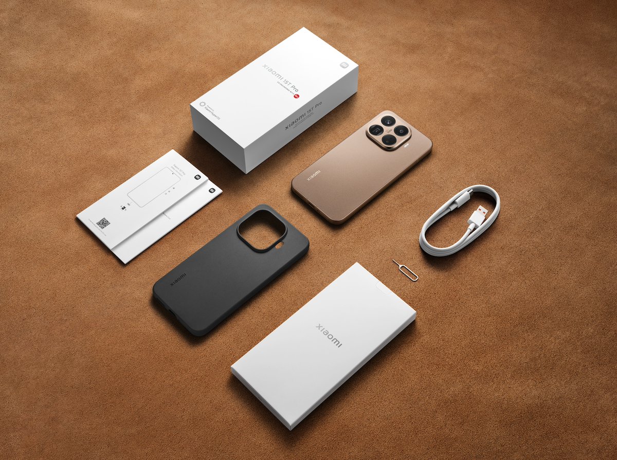 Xiaomi's tweet image. Unboxing the glamorous Xiaomi 15T Pro. It&apos;s giving high-end vibes all the way!