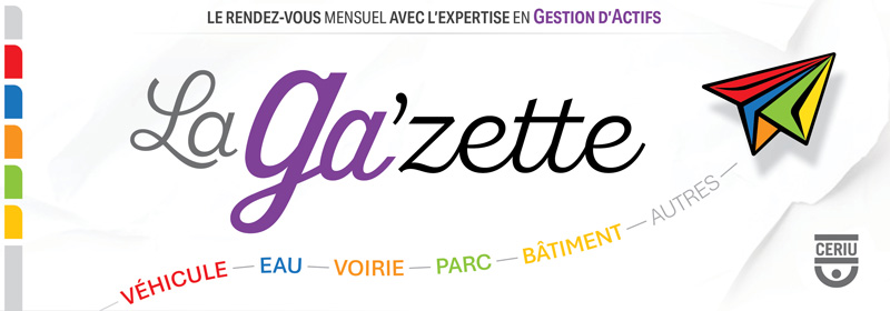 C'est la rentrée pour la gestion d'actifs au CERIU! Dans la Ga’zette de septembre, découvrez  les exigences minimales d’un PGA-Eau du MAMH, une invitation à partager vos bons coups en gestion des actifs, et notre FAQ la plus récente sur les outils PGA-Eau. shorturl.at/eDc7L