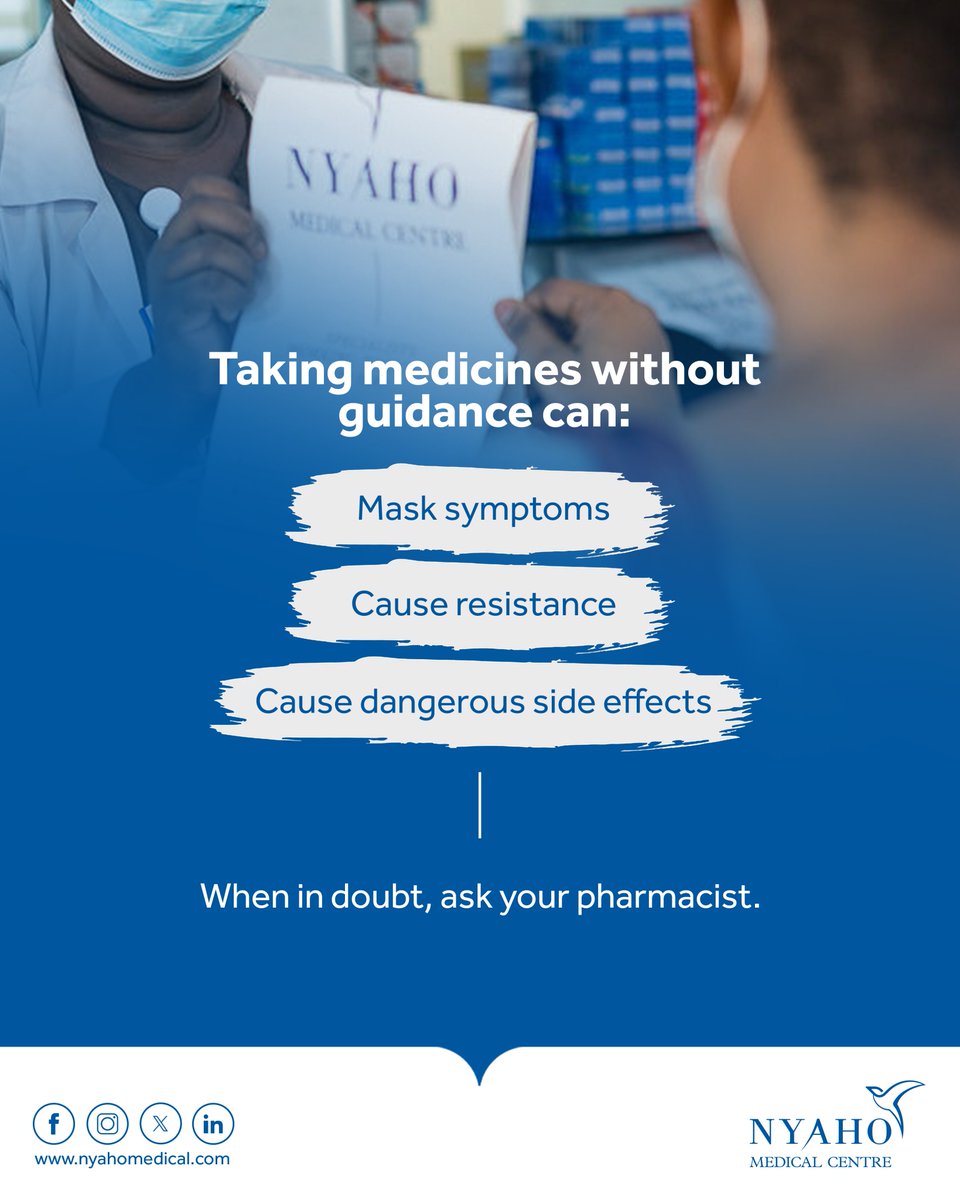 Pharmacists are guardians of safe care, guiding us with the right dose and advice for our unique needs. 

At Nyaho Medical Centre, we celebrate their dedication and compassion. Thank you for keeping us safe and healthy! 

#ThinkHealthThinkPharmacist #Nyaho