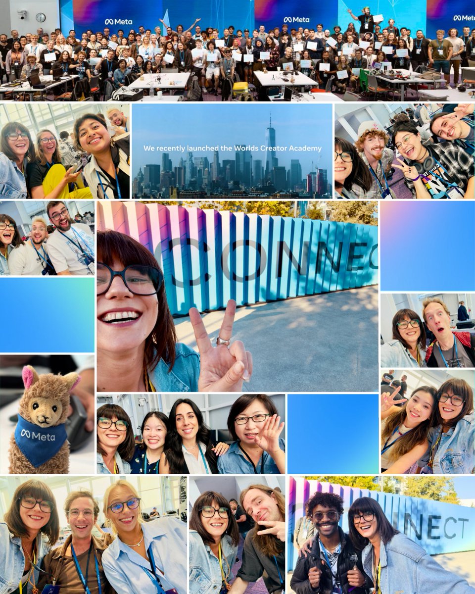 WE'RE IN MENLO PARK!! 
For the Worlds Creator Academy 🤓 

Over 100 UGC creators from around the world came together to learn, connect, and explore the future of Horizon Worlds.

The energy? Off. The. Charts. 
The creativity? Next-level. 
The community? New friends. 

So much