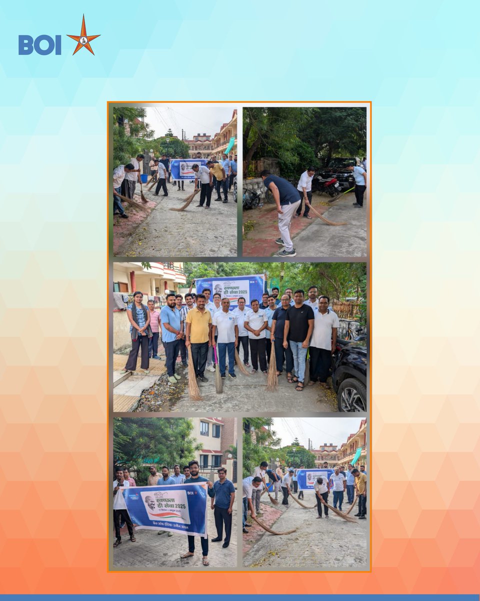 BankofIndia_IN's tweet photo. United for a Cleaner India! 
Bank of India Proudly spearheaded a nationwide cleanliness drive under the #SwachhataHiSeva Campaign, embracing the spirit of “Ek Din, Ek Ghanta, Ek Saath.” From East to West, North to South, our staff and Top Officials across Branches, Zones, FGMOs, and Head Office came together to clean public spaces, remove garbage and weeds, and organize multiple drives. This collective effort showcases our unwavering commitment to a Swachh Bharat.

#SHS2025 #SwachhBharatAbhiyan #EkDinEkGhantaEkSaath