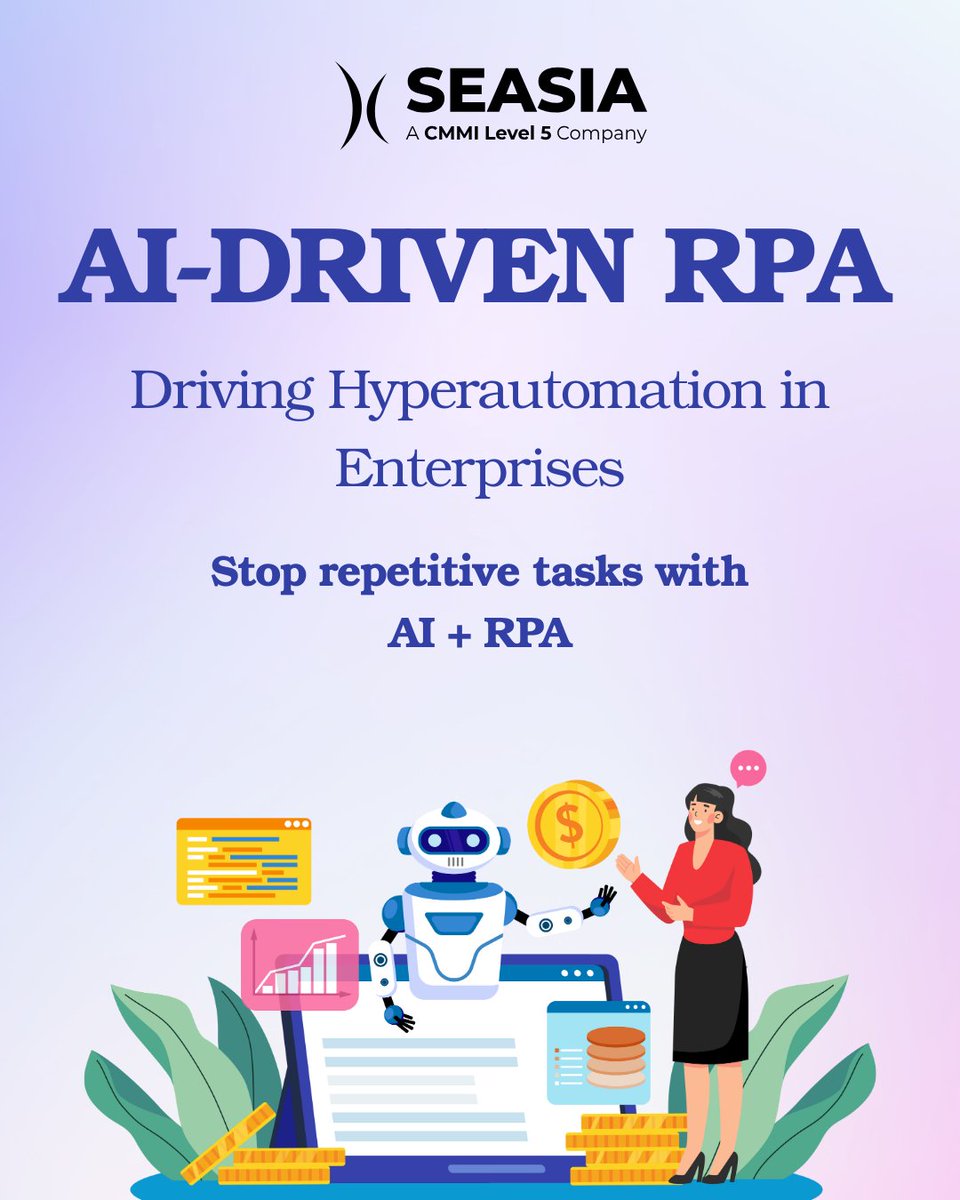 Seasiainfotech's tweet image. Beyond Rules, Towards Intelligence!
Traditional RPA stops at repetitive tasks.
AI-Driven RPA learns, adapts & evolves—powering intelligent, scalable, self-improving automation.
Ready for #Hyperautomation?
lnkd.in/gG3HEcg
#AI #RPA #DigitalTransformation #FutureOfWork