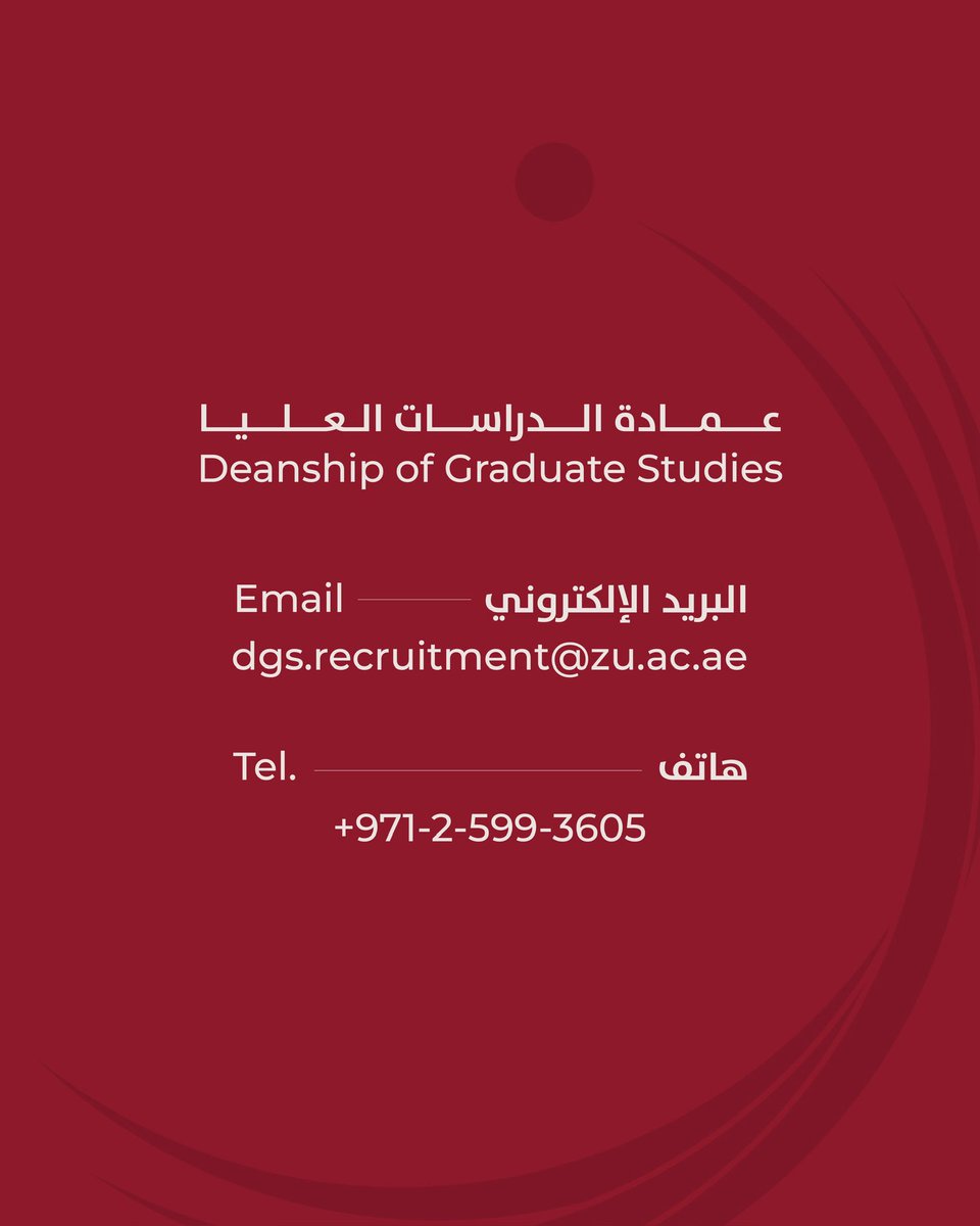 Zayed_U's tweet photo. Master of Legal and Judicial Studies
Step into the world of public and private law, uphold justice with integrity, and gain real-world legal skills.
📧 For more information:
dgs.recruitment@zu.ac.ae
#LegalStudies #JudicialStudies #MastersInLaw #ZayedUniversity https://t.co/GrAVdj0OlN