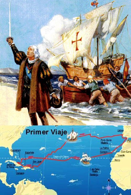 #UnDíaComoHoy #27deOctubre del 1492: Cristóbal Colón llega a la isla de Cuba por la zona de Bariay. Fue bautizada con el nombre de Juana en deferencia al Príncipe Juan, heredero de la corona. #EfemeridesCG #CristobalColon