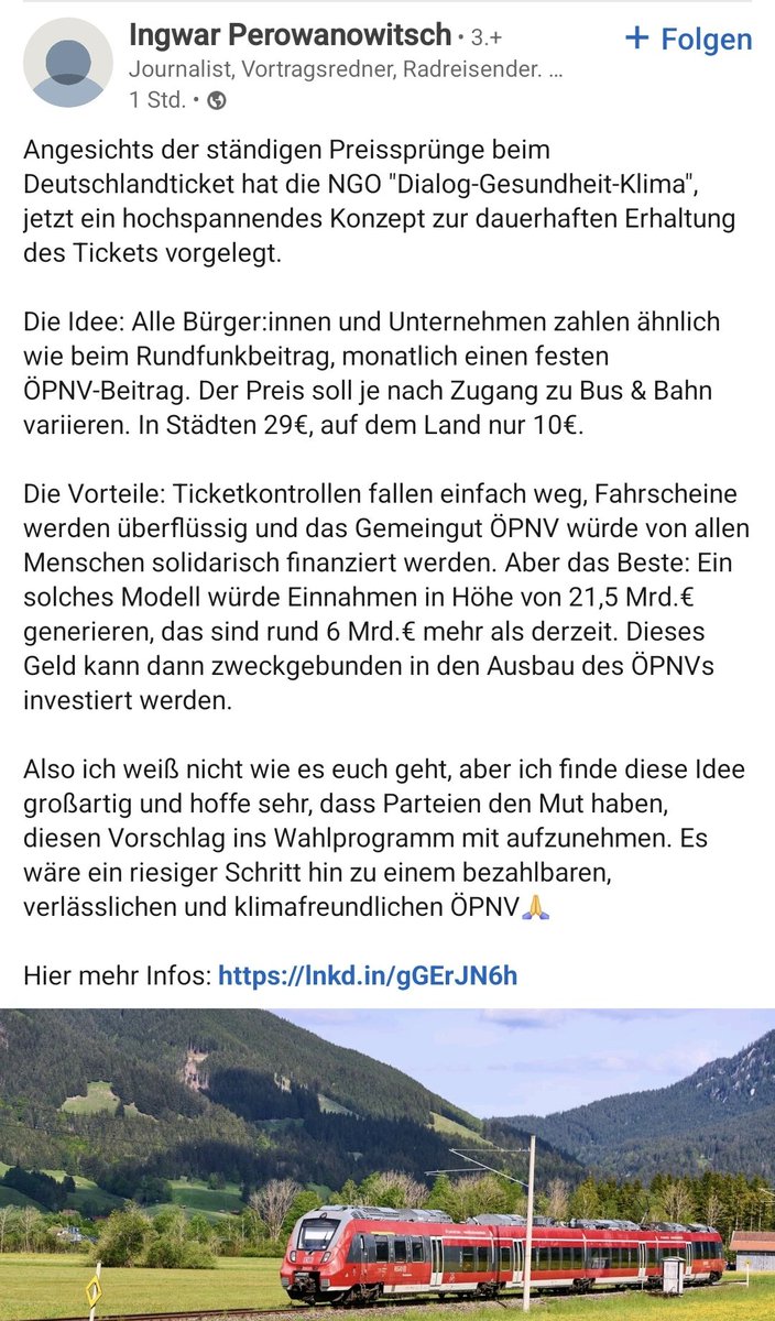 jnksmy's tweet image. Tatsächlich mal ein sinnvoller Vorschlag, wie man das Deutschlandticket retten und reformieren könnte🙏🏼