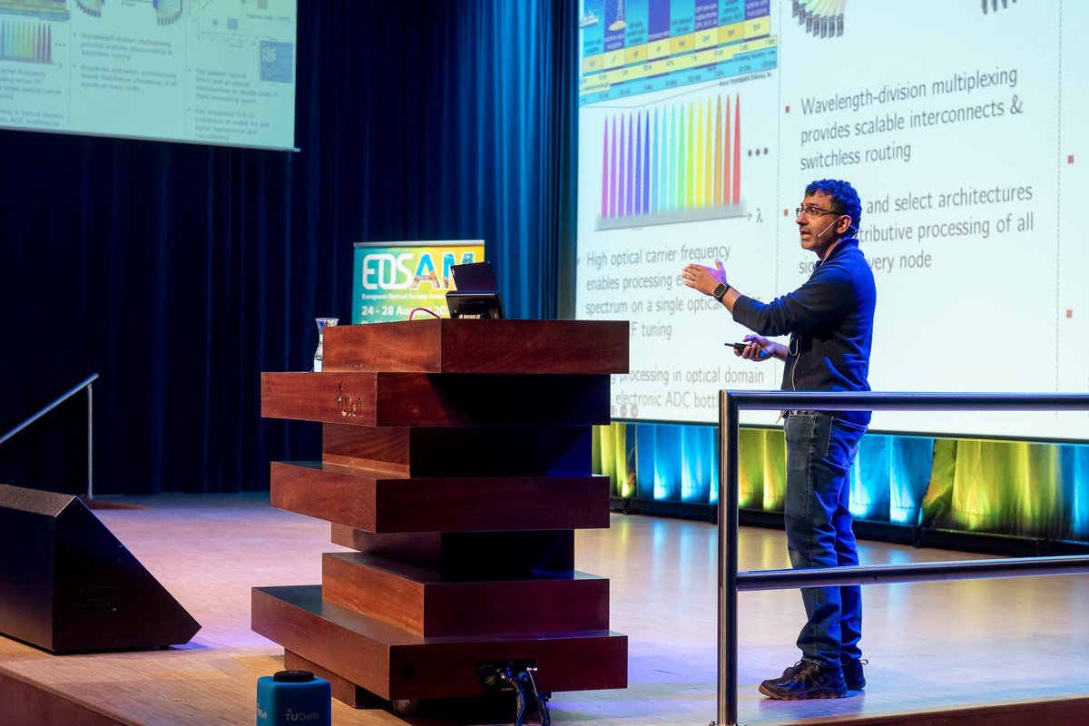 EOS_AM's tweet image. 🏅 It was a privilege to host the ICO-IUPAP Early Career Scientist Prize in Optics at #EOSAM2025.
Prof. Bhavin J. Shastri, the 2020 awardee, received his prize and gave an inspiring talk on “Photonic neuromorphic computing for solving hard optimization problems”.

@ICOPNews #ICO