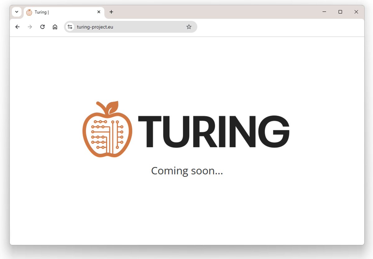 Turing_project's tweet image. ✨We are so excited that we couldn’t wait to share it!
The official #TURINGproject website is on its way!
It will soon be available at 
👉turing-project.eu
Stay tuned! We’ll let you know as soon as it’s ready, so you can explore all updates, results &amp;amp; insights!