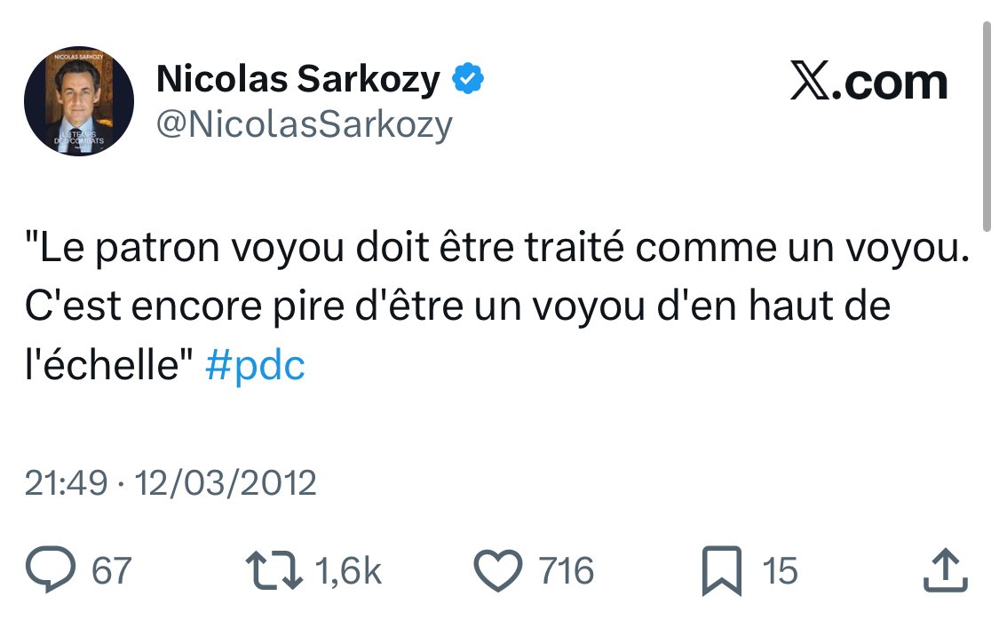 Il a bien raison ce Nicolas #Sarkozy :