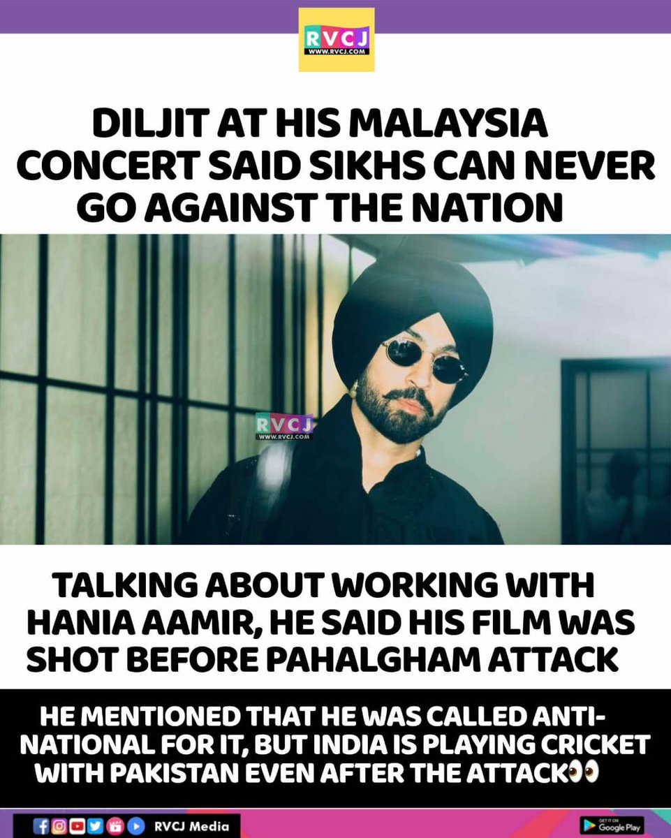 rvcjmovies's tweet image. If cricket is fine, why not a film? Diljit asks the right questions

#diljitdosanjh