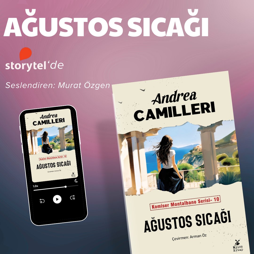 Mutlaka okumanız gereken 50 polisiye yazarından biri, İtalyan polisiyesinin ustası Andrea Camilleri. Camilleri'yle bütünleşmiş, tüm dünyada tanınan bir komiser, Salvo Montalbano. 
Komiser Montalbano serisinin 10.kitabı "Ağustos Sıcağı" Murat Özgen'in seslendirmesiyle Storytel'de.