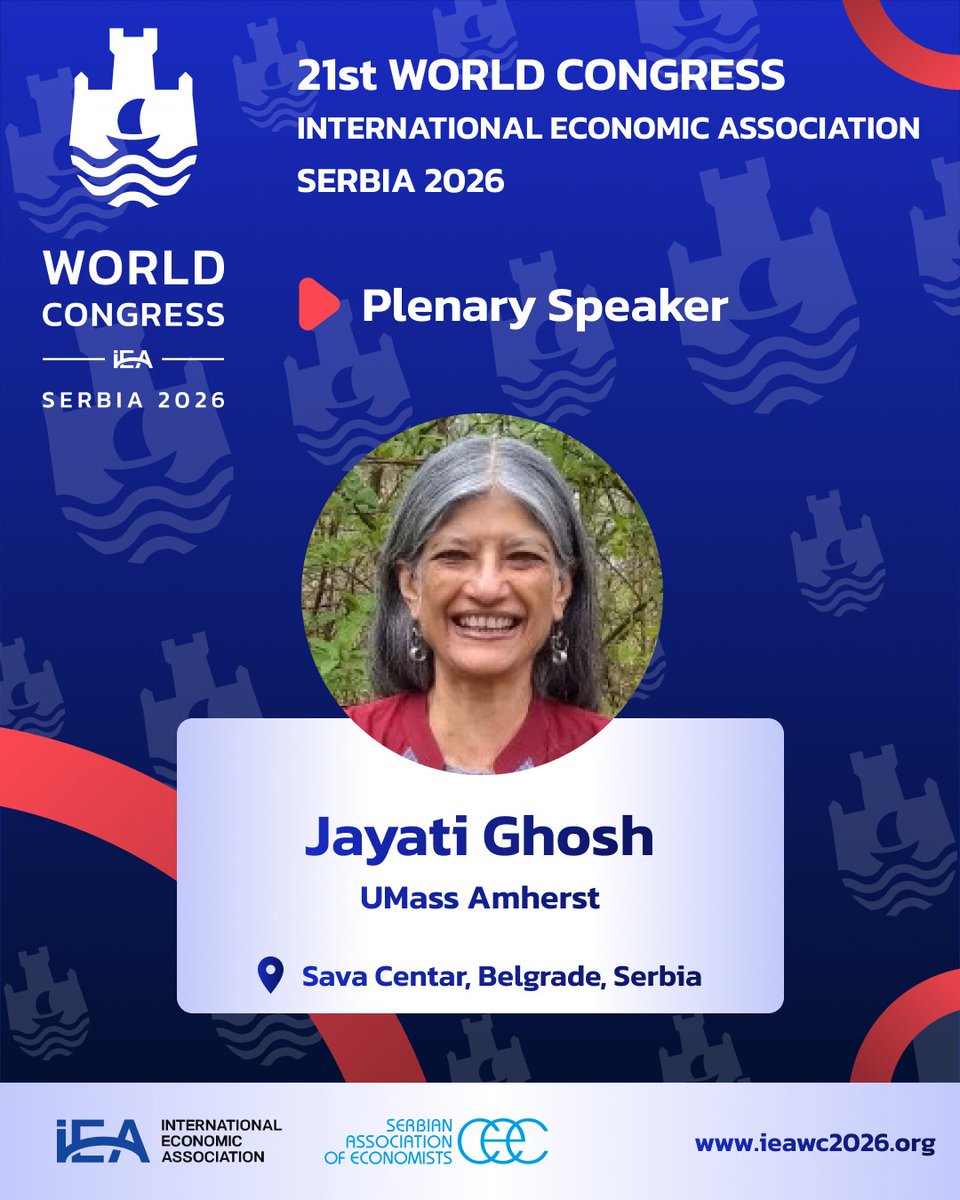 Plenary panel: The New Global Economic Order (NEO)

Featuring plenary speaker Jayati Ghosh (UMass Amherst)

More information: ieawc2026.org
