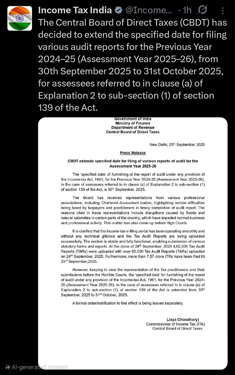 ishtdeeprmfc's tweet photo. "Me: I’ll file my return early this year.
Also me on the last day: ‘Server down.’
Government: ‘Fine, one more extension.’"
#IncomeTax
#Incometaxportal #incometaxindia https://t.co/Ehd602BTRX