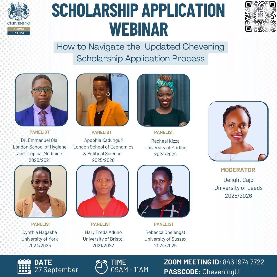 The Chevening Scholarship application window closes in less than two weeks. You can still submit a winning application. 

Join our final webinar of this application round to learn how to navigate the updated application process.

Apply for #Chevening here chevening.org/scholarship/ug…