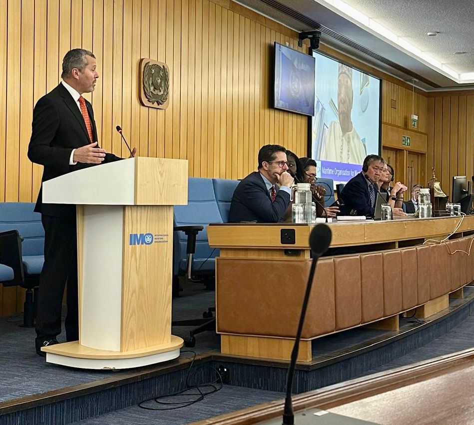 CyprusInUK's tweet image. 📍@IMOHQ | High Commissioner @KourosKyriakos attended yesterday the @IMOSecGen Arsenio Dominguez's briefing on the #BBNJAgreement, reaffirming 🇨🇾 Cyprus’ commitment to marine biodiversity and sustainable ocean governance. 🌊
#CyprusAtIMO #OceanProtection #OurOceanOurObligation