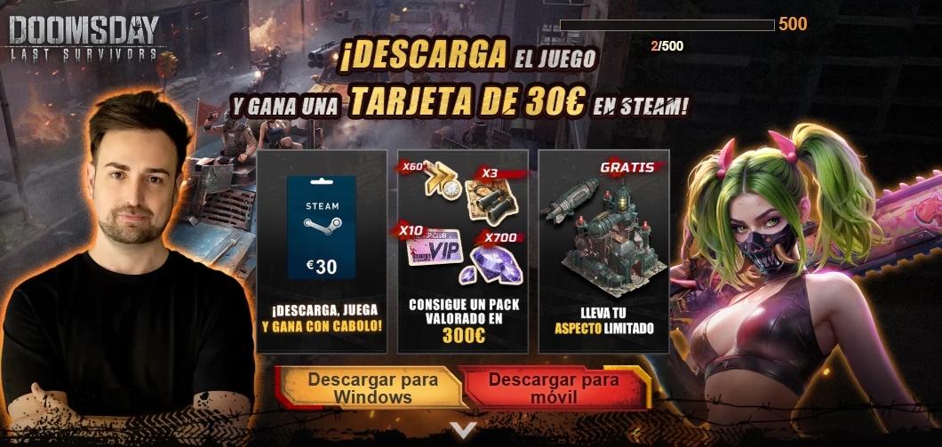 Hoy segundo y ultima día de la horita de #ad de DOOMSDAY last survivors. Primero veremos noticias mi gente!
Recordad mínimamente descargarlo!
dls.igg.com/event/giveaway…
