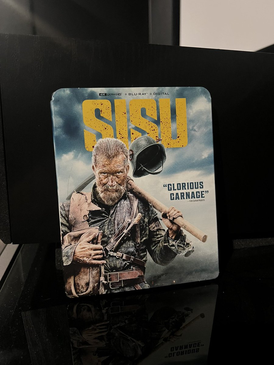 JLea1987's tweet photo. I know I’m months even maybe over a year behind everyone but tonight I watch SISU !!! I have owned it since the release but you know I take my time… #physicalmedia #4K #Dolby #Brightsidehometheatre https://t.co/pqpwlS5LFK
