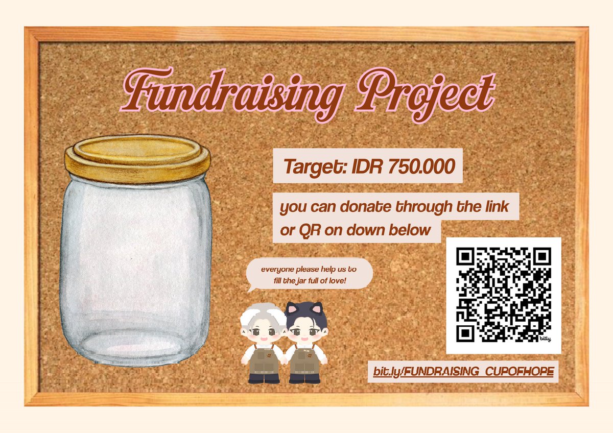 jayhoonproject's tweet photo. 𝙊𝙋𝙀𝙉 𝙁𝙐𝙉𝘿𝙍𝘼𝙄𝙎𝙄𝙉𝙂

Kami bekerja sama dengan Kopi Kamu dan seluruh donasi yang terkumpul akan disalurkan langsung kepada Yayasan POTADS (Persatuan Orang Tua Anak dengan Down Syndrome). 

🎯 Target donasi kita adalah Rp 750.000.

🔗 https://t.co/4RoqlqAjYj
🔗 Transparansi: https://t.co/Tu6RXR5ZfW

#CupofHope #CupofHope_JYSH #흑백즈