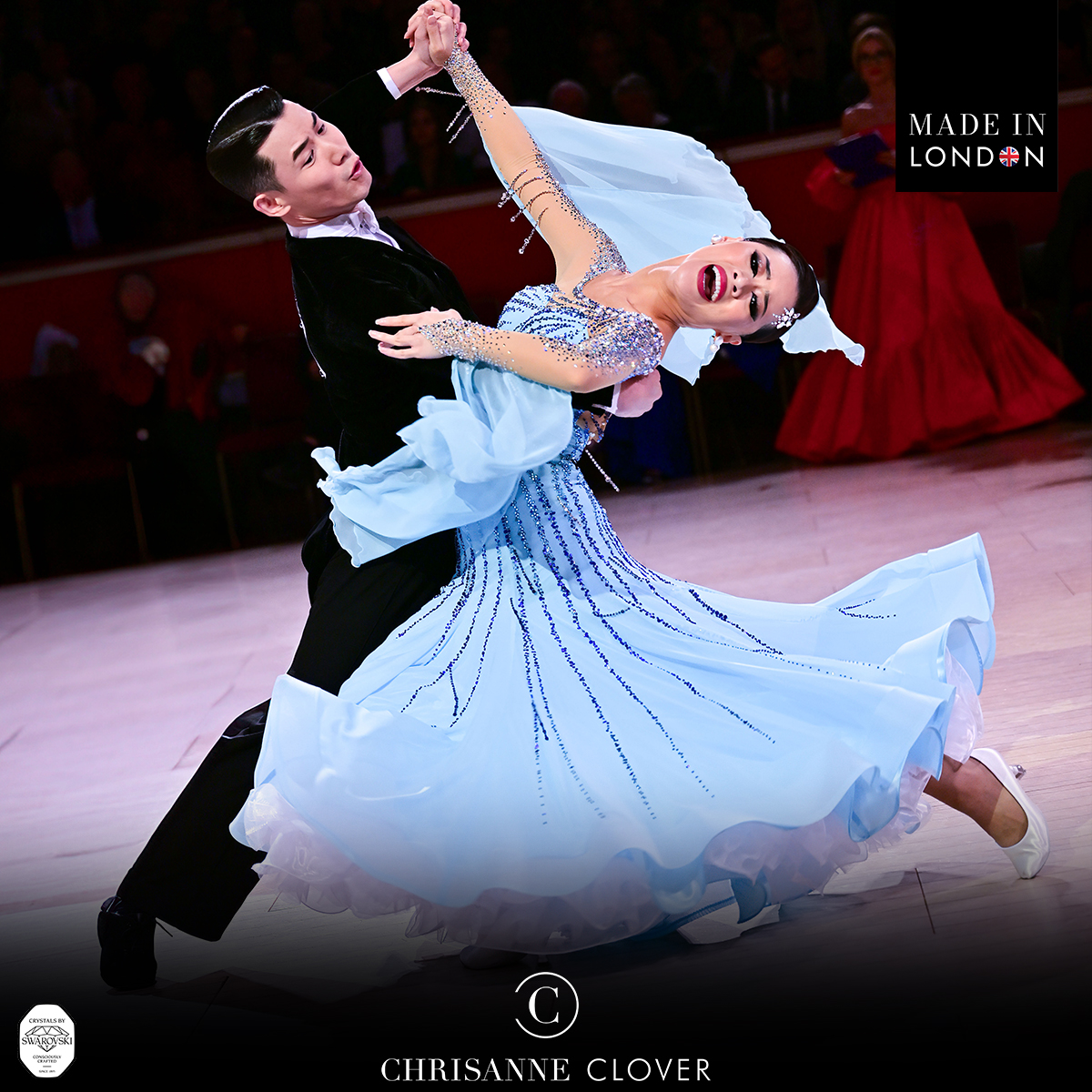 ChrisanneClover's tweet image. Picture in motion! Last year at the Internationals, Anna shone in her ice blue Chrisanne Clover #gown— crafted from the finest #fabrics and sparkling with #Swarovski #crystals 

Inspired by this look? Contact couture@chrisanne-clover.com to make your dream dress a reality!