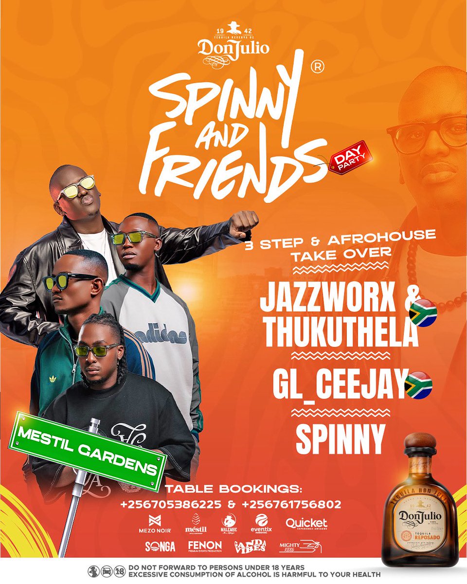 Unstoppable vibes! 🔥 #SpinnyAndFriends 3-Step &amp; Afro House takeover is bringing pure groove, dance the day away! 

🎟️ qkt.io/Spinnynfriends
📍 @MestilGardens
🤝 0705386225 | 0761756802 

#SpinnyAt10 <a href="/Jazzworx1/">Jazzworx</a>
