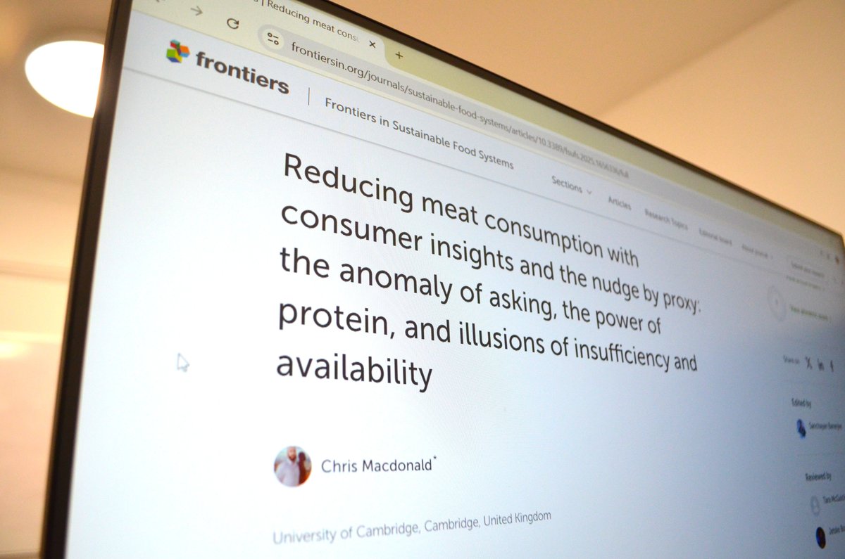 Dr Chris Macdonald (@cmacdonaldphd) on Twitter photo 📢 New paper alert! (in Frontiers in Sustainable Food Systems)
 
In the paper, I explored practical ways to increase sustainable meal choices and I uncovered something highly impactful using a consumer-led approach…
 
First, I asked young meat-eaters why they stick with meat. 📢 New paper alert! (in Frontiers in Sustainable Food Systems)
 
In the paper, I explored practical ways to increase sustainable meal choices and I uncovered something highly impactful using a consumer-led approach…
 
First, I asked young meat-eaters why they stick with meat.