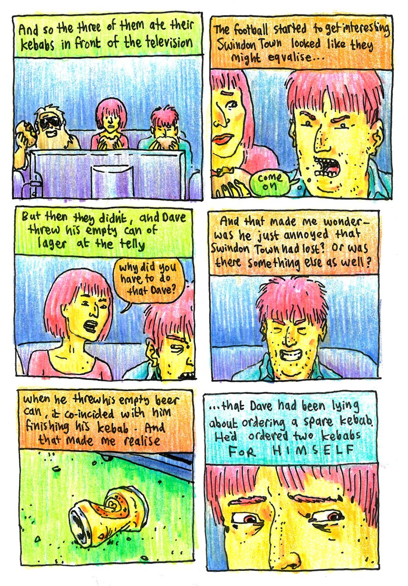 Pigs on a Train Part 257

Poor Dave!

We're still in front of the telly ,eating kebabs and watching the football, but I get the feeling that things are going to change soon