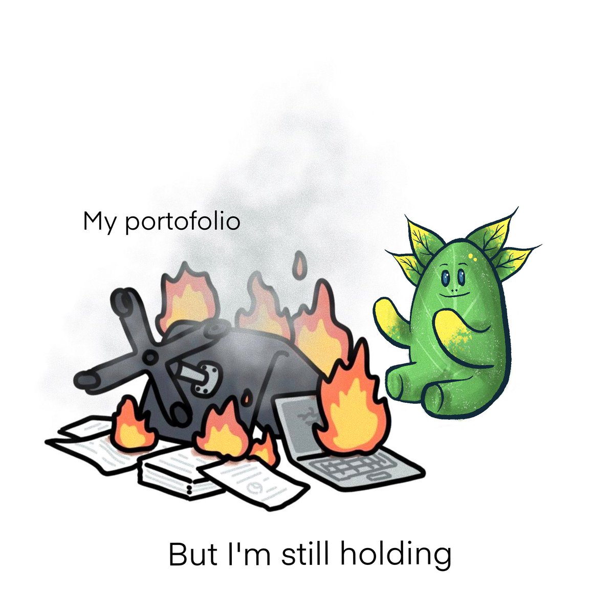 $weepi observes as charts go up and down, they tend to go back up again.