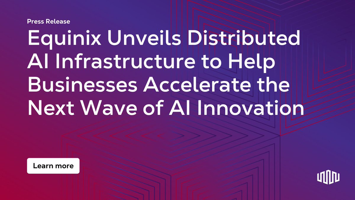 <a href="/Equinix/">Equinix, Inc.</a>'s Distributed AI Infrastructure offers enterprises low-latency cloud connectivity and access to a comprehensive AI ecosystem. Learn how your customers can stay competitive in an automated world. 

Read today’s press release here: eqix.it/3KDUt20