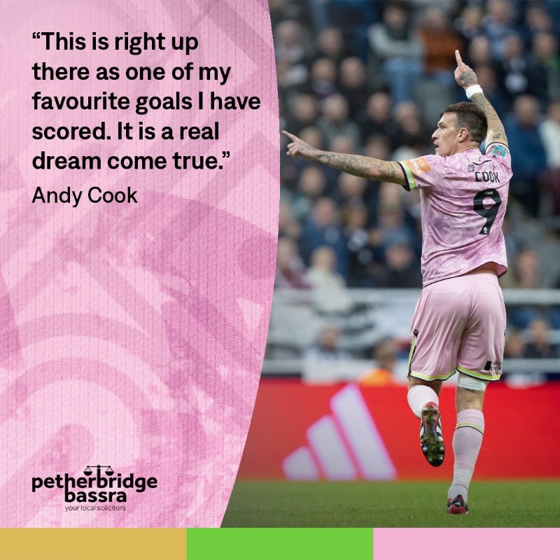 officialbantams's tweet photo. Goal number 8️⃣8️⃣ for the Bantams was a special one for Andy Cook. 💬

#BCAFC | @PethBassSols