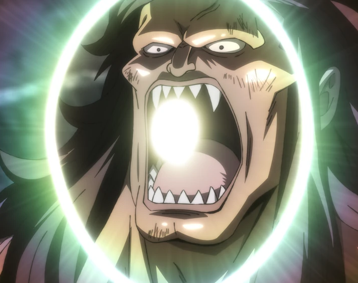 #ONEPIECE1161 
Mafigon Satchel shoots something out of her mouth that pierces Dragon

In Volume RED we learn that Gab from Shank's Crew can shoot "Air Blades" out of his Mouth

Mafigon and Gab both have also fangs as teeth
Are they maybe from the same race?