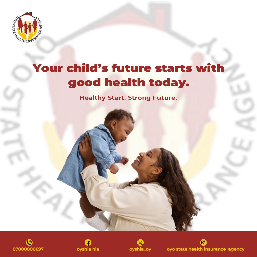 Your child’s future starts with good health today. 

With OYSHIA’s Child Plan, care begins early.

Call 07000000697 or DM us to enroll now.

#OyshiaDeIrorunde
#AccessToCare
#HealthInsurance
#Oyshia