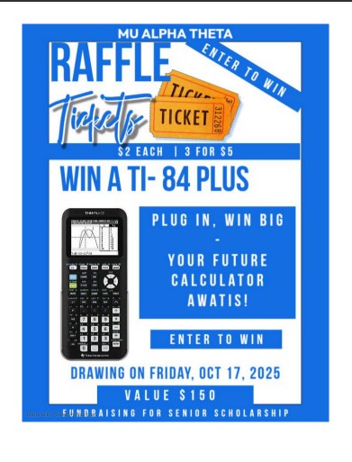 Mu Alpha Theta Fundraiser (Math Honor Society) psqr.io/69uoAMd3KN via <a href="/ParentSquare/">ParentSquare</a>