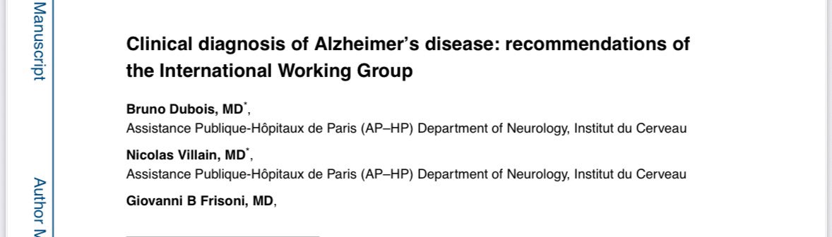 GeriatriaLaPaz's tweet photo. Paper alert 🚨 TheLancetNeuro article from the International Working Group:
“Clinical diagnosis of Alzheimer’s disease: recommendations”
Key updates on biomarkers, clinical phenotypes &amp; diagnosis.
👉 Let’s break down the essentials ⬇️ https://t.co/3pdzbJuuKG