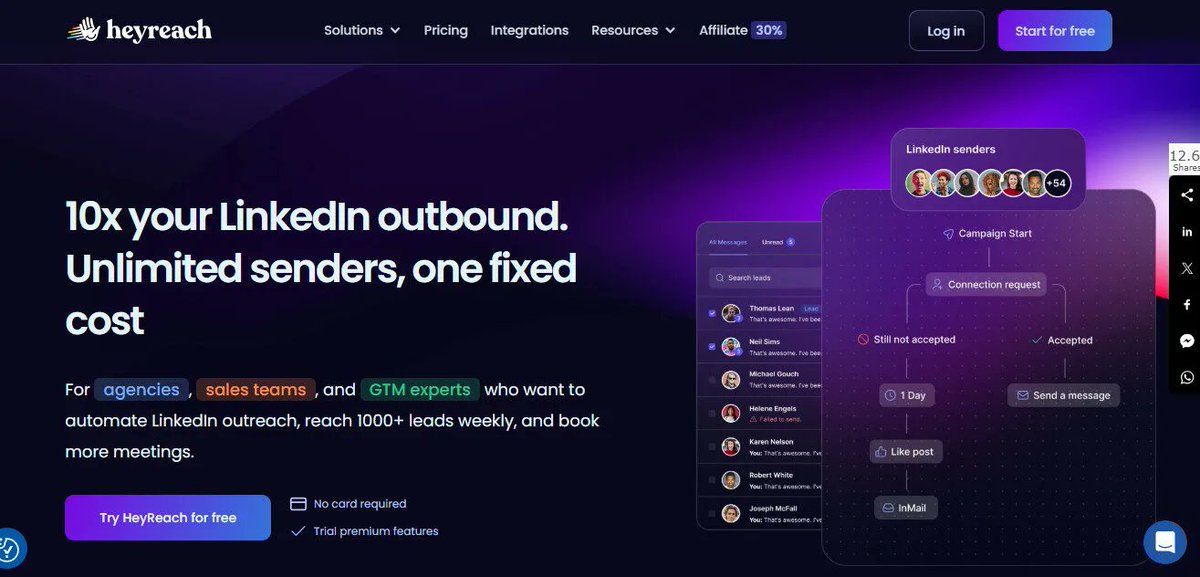 bestfreeaitools's tweet image. Heyreach AI Scale LinkedIn Outreach Without the Spam in 2025

Let’s cut to it: outreach is exhausting. You’re burning hours sending cold emails, tracking replies, jumping between L...

bestfreeaitools.io/ai-tools/heyre…

#Sales #EmailAssistant #Workflows