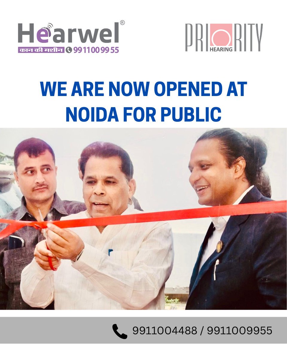 PriorityPHC's tweet image. After a successful launch in Lucknow, we are now in Noida!
📍 Visit us today &amp;amp; experience care that truly listens.

#HearingAids #HearingTest #SpeechTherapy #Audiologist #Noida #HearingClinic #HearingLoss #BestHearingAidCentre #HearWell #HealthyHearing