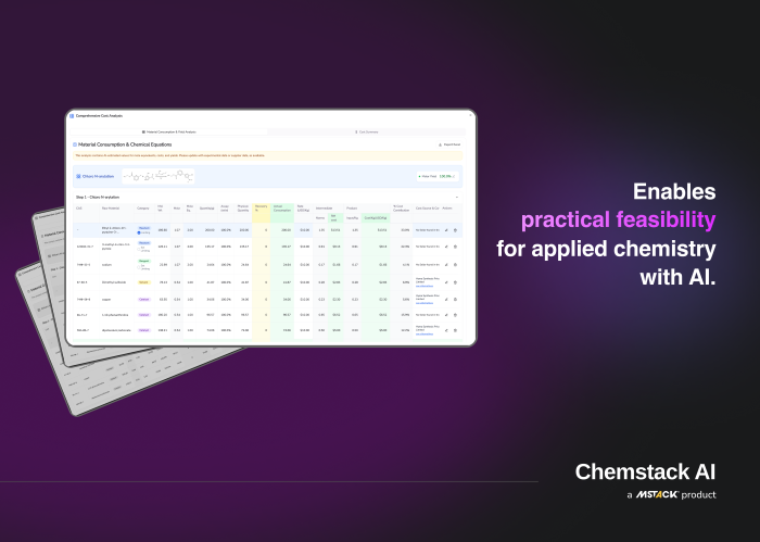 Mstack launches Chemstack AI - a revolutionary AI-led R&amp;D platform; achieves 10x revenue growth as chemical industry faces supply chain crisis
tinyurl.com/4tp7ftzt