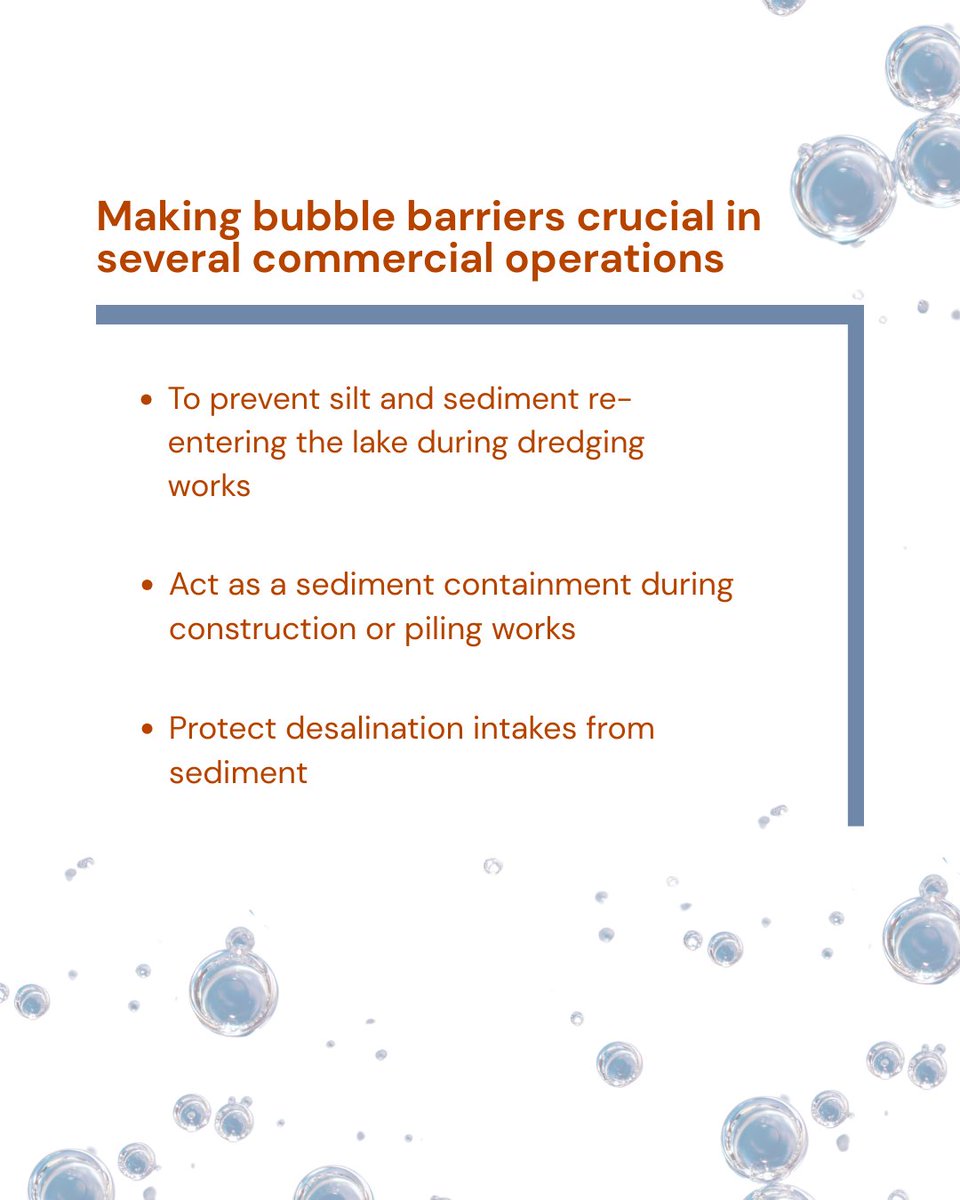 FlowthroughIss's tweet image. Silt and sediment are detrimental to the water quality of our water bodies and health of aquatic species. 

Making bubble barriers crucial in several commercial operations where silt and sediment migration is common.

#bubblebarrier #silt #sediment #aeration #dredging #pilingwork