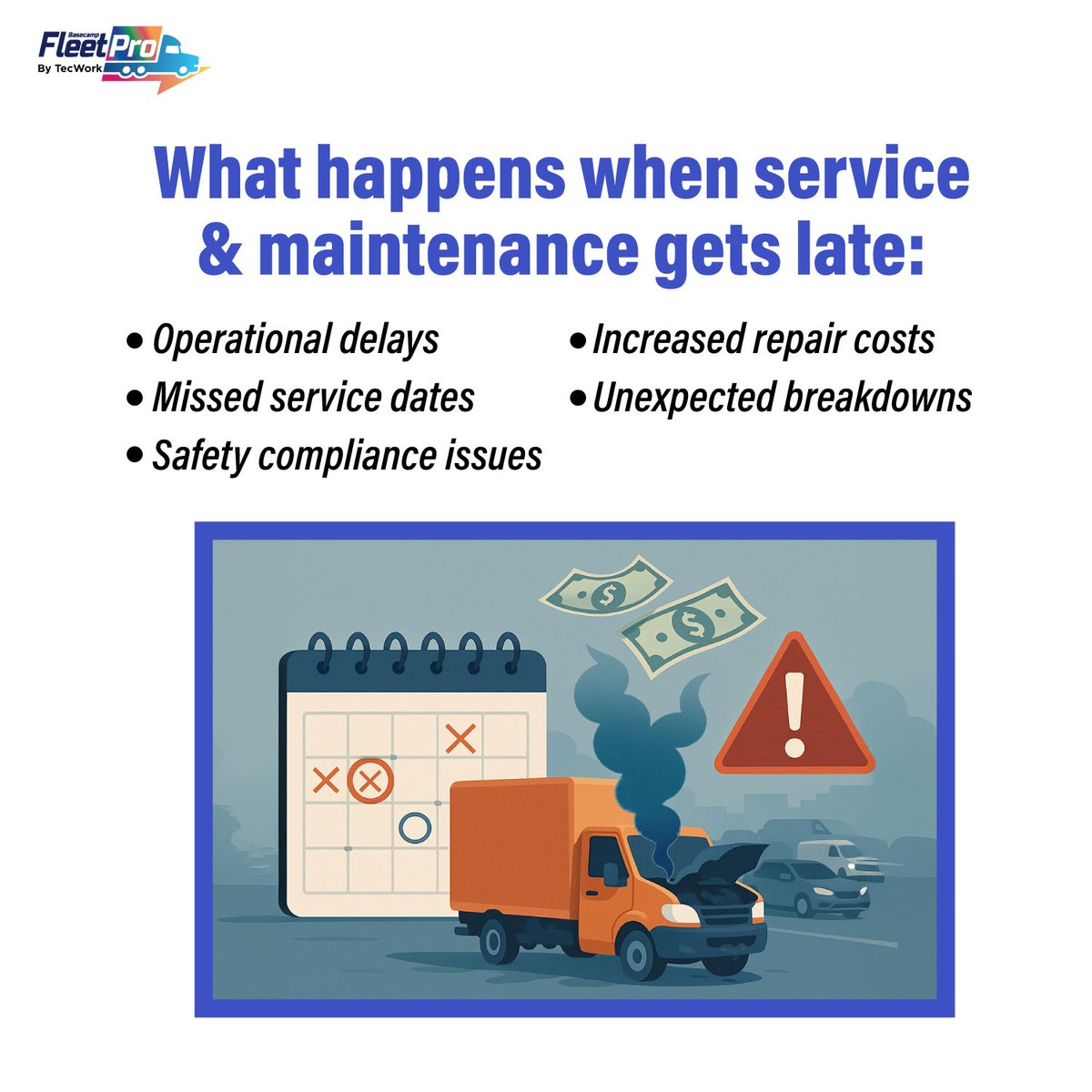 TecworkGlobal's tweet image. 🚛 Flat tire? Engine trouble? Not with FleetPro! Get automated service reminders, real-time health monitoring, &amp;amp; early issue detection. Keep your fleet safe, compliant &amp;amp; hassle-free. Visit our website
shorturl.at/G6CSP

#fleettracking #fuelmonitoring #fleetmanagement