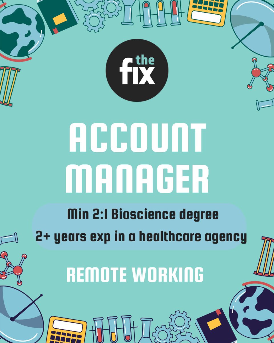 TheFixCreative's tweet image. WE’RE RECRUITING! 🎉  
#AccountManager  

Salary is negotiable 💰  
Email louise@thefixcreative.co.uk 📧  

#JobOpportunity #HiringNow #JoinUs #remoteworking