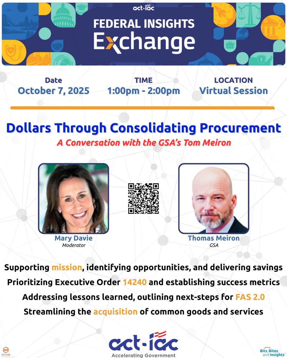 🔥 A "OneGov” Approach
➡️ Register: lnkd.in/eSwcBek2

<a href="/ACTIAC/">ACT-IAC</a> <a href="/wjhuie/">wjhuie</a> <a href="/ForbesBizCncl/">Forbes Business Council</a> <a href="/USGSA/">GSA</a> <a href="/AlanBalutis/">Alan P. Balutis</a>