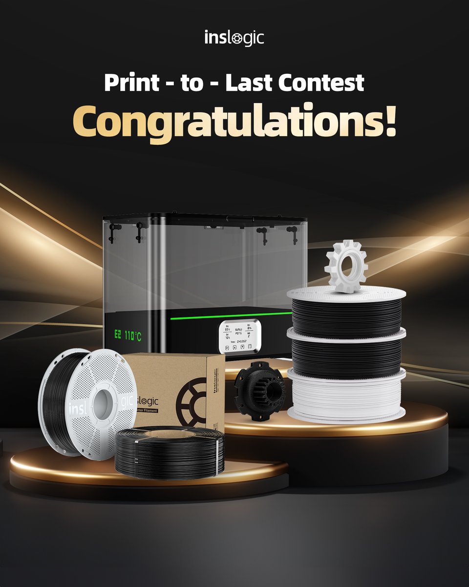 Inslogic3D's tweet image. @Inslogic3D Print-to-Last Contest Winners Announcement

👉 Click here to view the full winner list: 
docs.google.com/spreadsheets/d…

Congratulations to all the winners! Please DM us within 5 days to claim your prize.

#Inslogic3D #InslogicPrintToLast #InslogicEngineeringMaterial
