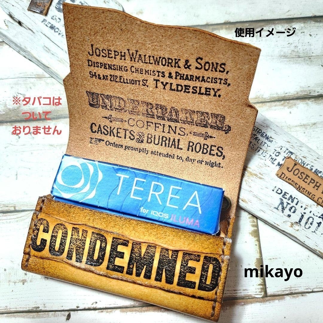 mikayo1910's tweet image. 栃木レザーを使用した
アメリカンなデザインのアイコスタバコケース。手染めのムラ染色でヴィンテージ感を出しております。只今出品中です。覗きにいらして下さいまし～☺️#メルカリ　#アイコスケース　#レザークラフト　#栃木レザー　#アメリカン