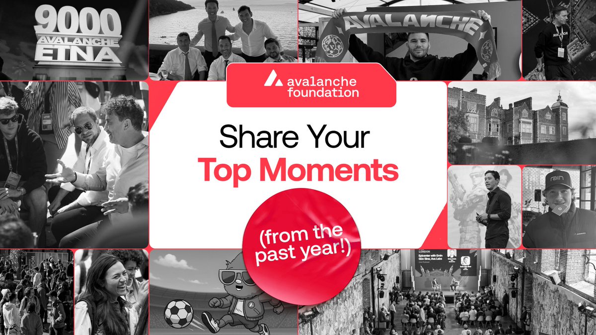 What a year it’s been for Avalanche 🔺

We’re preparing the 2024–2025 Avalanche Foundation Review - and we want to include you.

Share your favorite Avalanche moments (photos, videos, memes) in the comments for a chance to be featured! ⬇️