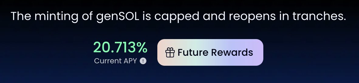 Otters rejoice, our current APY is now at 20.713%!

So stake your $genSOL, stake them early

Pearls coming soon, who's ready? 🙌