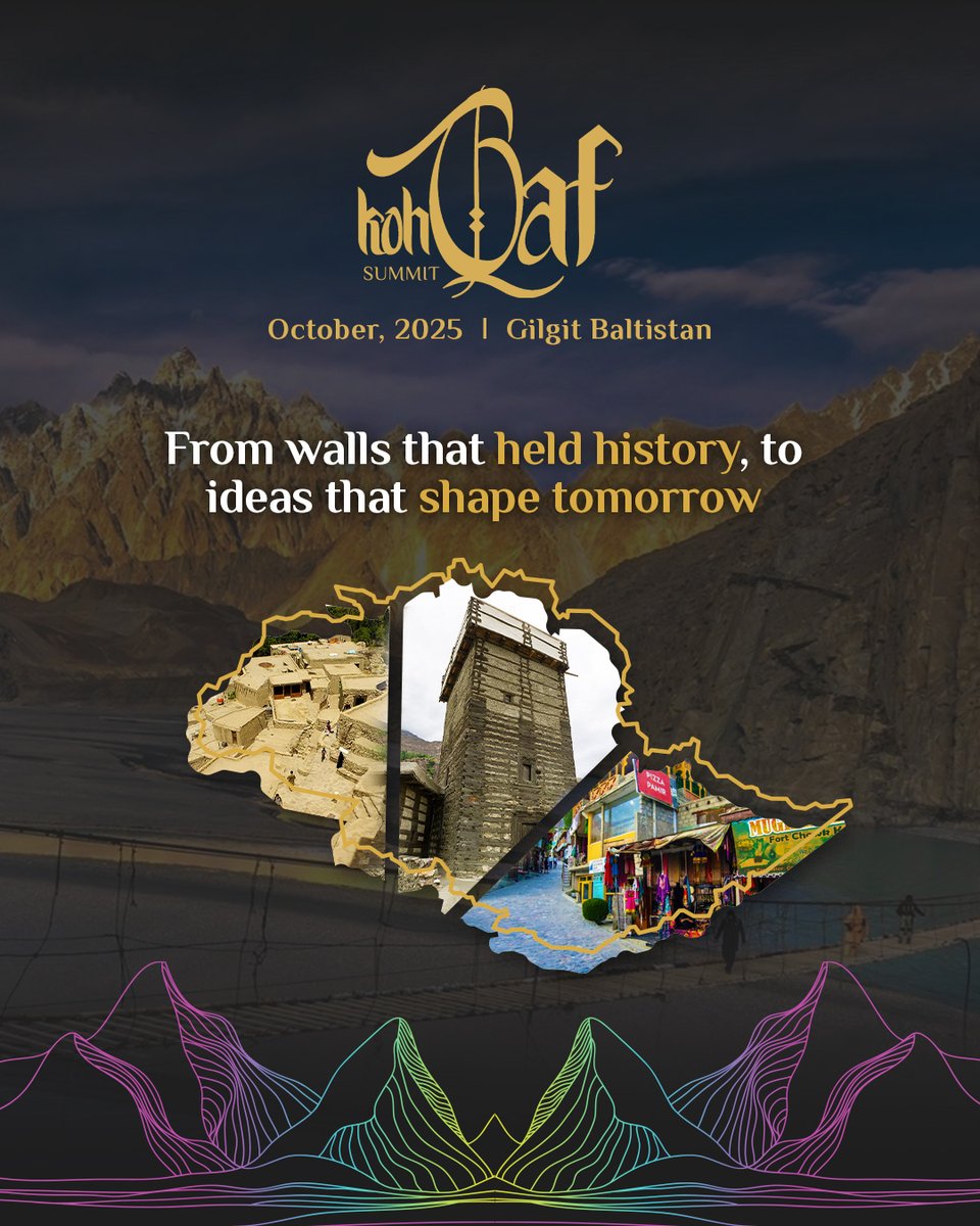 kohqaforg's tweet photo. From walls that hold centuries of history to ideas that will shape the future the KohQaf Summit 2025 in Hunza will be more than a gathering.

#kohQafSummit #GB2025 https://t.co/j1dzt1hIYz