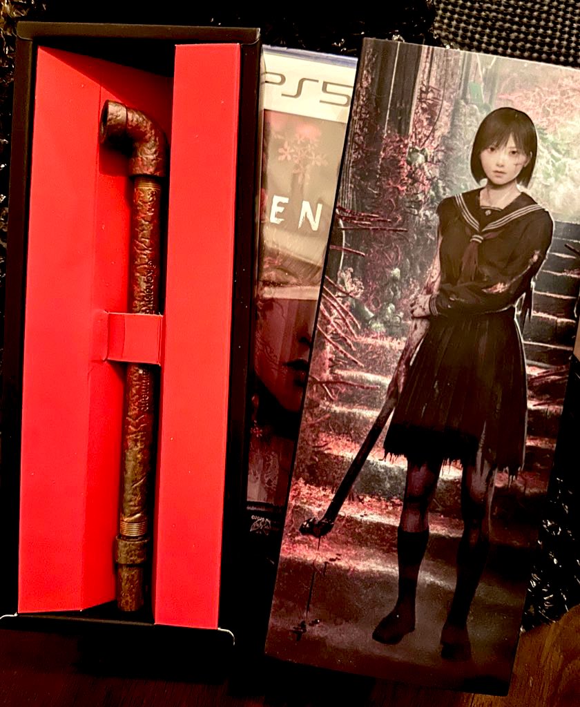 tuod's tweet image. It came with a rusty steel pipe  ̶w̶e̶a̶p̶o̶n̶ pen🌸 #SilentHillf