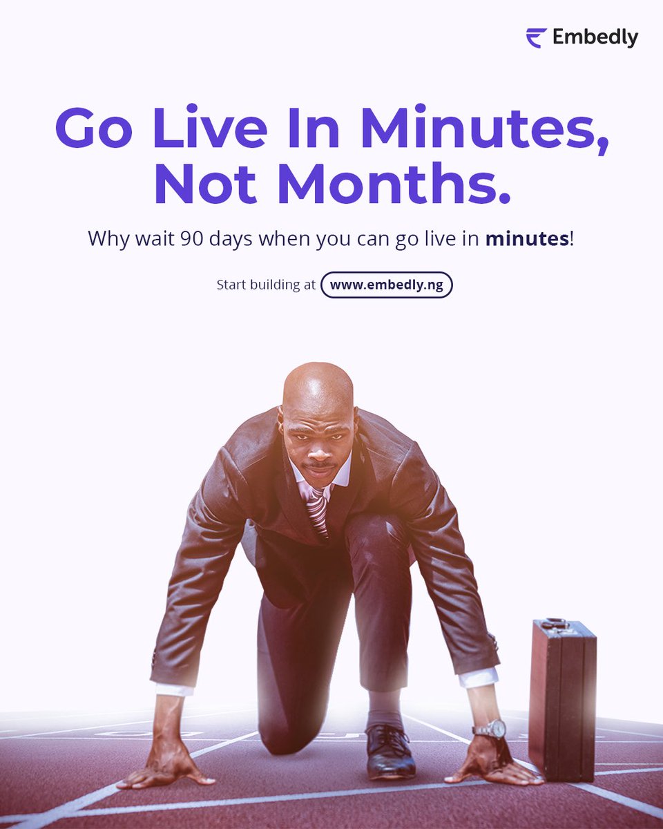 useembedly's tweet image. Have you been stuck trying to embed finance into your business?

Or maybe you’ve been building but keep hitting roadblocks?

With Embedly, you can go live in minutes, not months.

Start faster. Scale smarter. Go live with Embedly.

Tap the link in our bio to get started

#Embedly