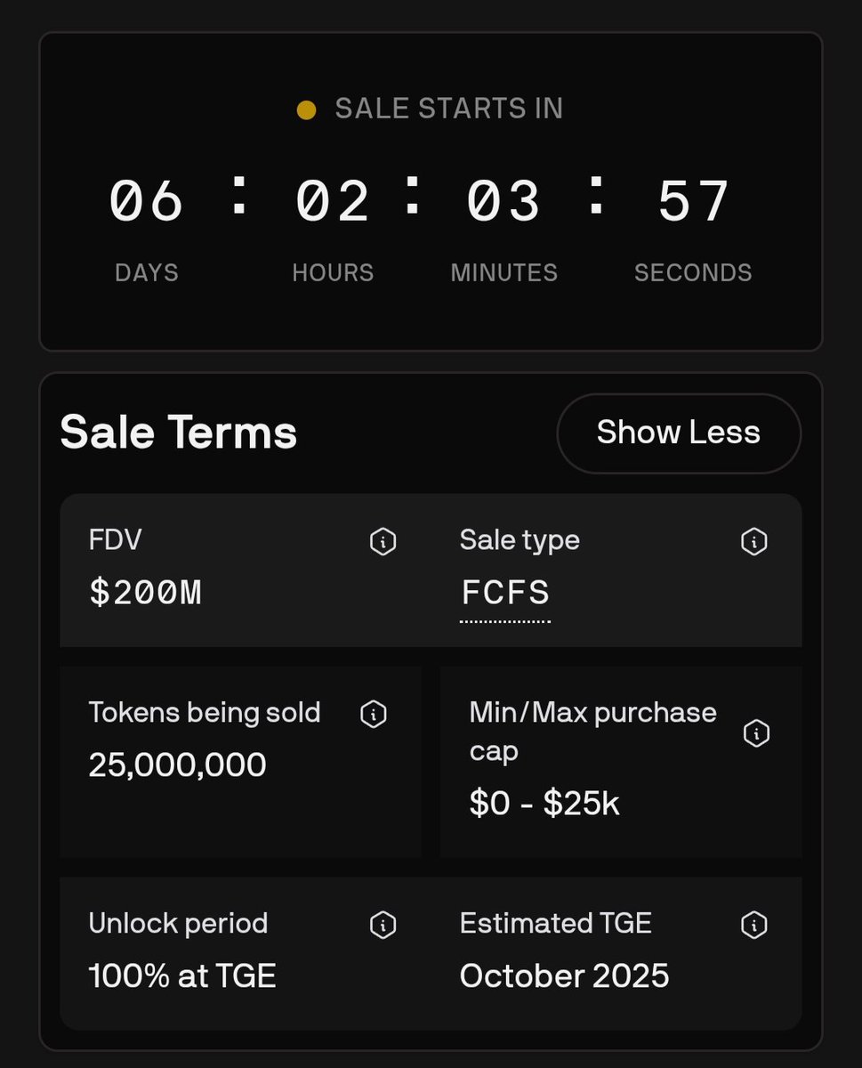 CryptoTeluguO's tweet photo. 🚨This is the next tokensale I'm most excited for

💥Full details on @yieldbasis & It's token sale on @legiondotcc

🤝Recently @legiondotcc x @krakenfx announced partnership to launch token sale platform
🏆First Sale - YieldBasis

🤔But what's so interesting
✳️ @newmichwill, founder of @CurveFinance is launching YieldBasis
🤯Curve is one of the key DeFi project & YieldBasis is from same team - Bullish

🤔What problem r they solving?
✳️ Most of the scary things in DeFi LP is impermanent loss
✳️Example - if u LP $200 in BTC/USDT & if BTC pump 2X
📉Ur IL is - 5.7%

🆕YieldBasis is building new AMM
✅U just add BTC
✅No impermanent loss
🤔How it works
💱In background it borrow equal crvUSD & LP
📥Then add that LP as colatoral for borrow
😁So it's always 200% over collateral
✅Auto rebalance AMM as per price

🤔Will @CurveFinance allow this?
🤗Yesterday Yield Basis cleared Curve DAO vote
😉And founder of @CurveFinance & @yieldbasis r same, so it's obvious

👇Sale details
✅Sale on @legiondotcc
🔗https://t.co/2LL3F23ymN
🪙Total supply - 1B
🪙TGE supply - 87.9M
🪙Token sale - 25M
🔓Vesting - 100% TGE unlock

💰Sale FDV - $200M
💵Sale raise - $5M
🧢Min/Max - $1 - $25K

📆Sale on - 1st October
💱Expected TGE - October
🏃Sale Type - FCFS

😉I will try to join
💪Competition will be heavy for this one

🫵What do u think? Let me know in comments section

💙Like
🔁RT