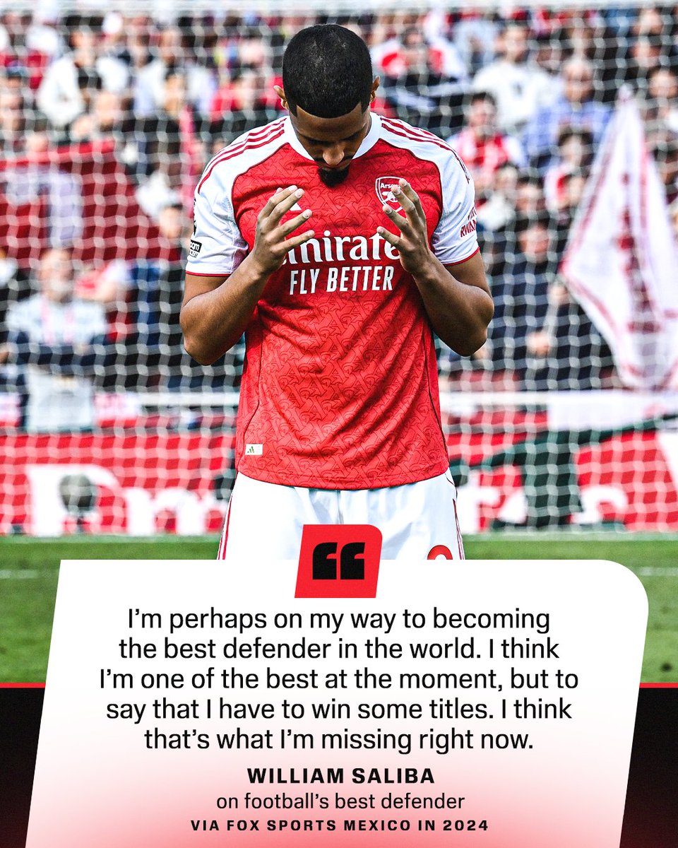 William Saliba's aims are clear 🏆🔝