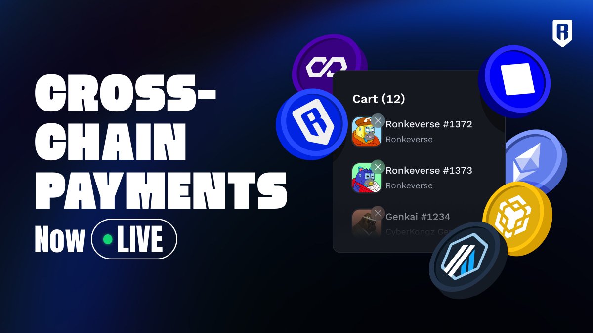 Pro-tip: You can buy NFTs on Ronin Market with tokens from Base, Arbitrum, Polygon, Optimism, and BNB Smart Chain.

Ronin will become Ethereum’s gamification layer.

One cross-chain swap at a time.