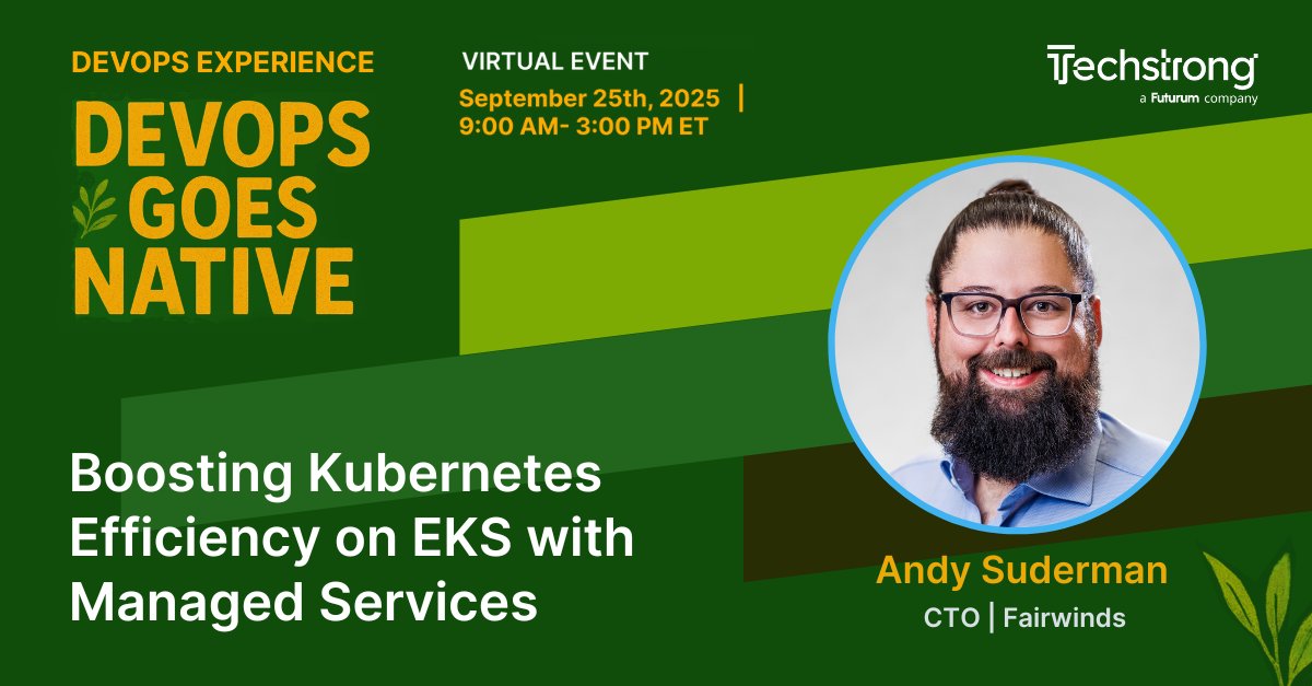 Fairwinds (@fairwindsops) on Twitter photo Today's the day! Join CTO Andy Suderman & <a href="/devopsdotcom/">DevOps.com</a> to dive into how to boost #Kubernetes efficiency on #EKS w/ #managedservices and explore what’s next for #DevOps in modern software delivery.
Register now: bit.ly/48wvpE6
<a href="/TechstrongLrn/">Techstrong Learning</a> #DevOpsExperience Today's the day! Join CTO Andy Suderman & <a href="/devopsdotcom/">DevOps.com</a> to dive into how to boost #Kubernetes efficiency on #EKS w/ #managedservices and explore what’s next for #DevOps in modern software delivery.
Register now: bit.ly/48wvpE6
<a href="/TechstrongLrn/">Techstrong Learning</a> #DevOpsExperience